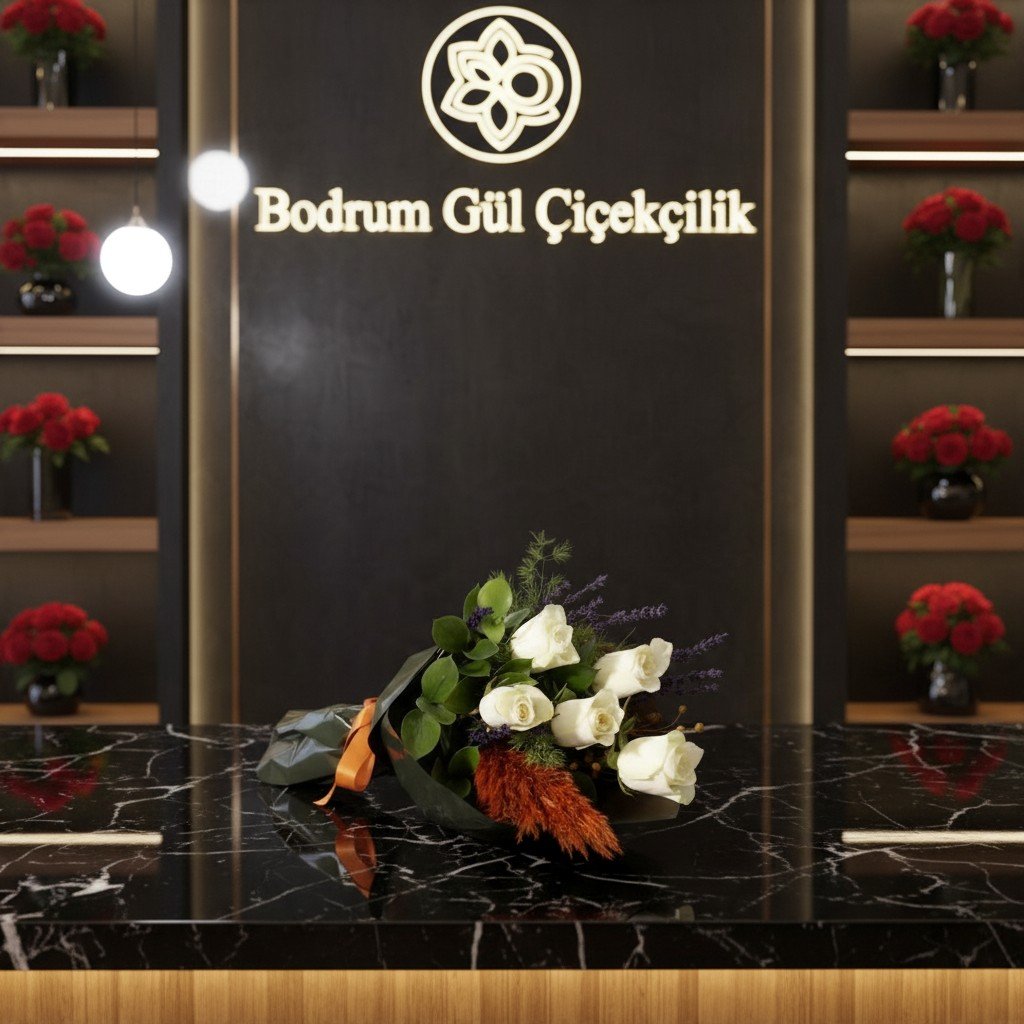 Masumiyet İncisi Beyaz Gül ve Lavanta Buketi
